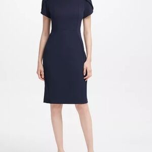Calvin Klein Tulip-Sleeve Sheath Knee-length Dress